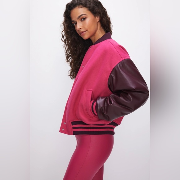 Good American VARSITY BOMBER - Love potion007 - Picture 3 of 6